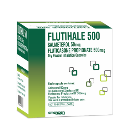 Picture of FLUTIHALE 500MG CAP (100)