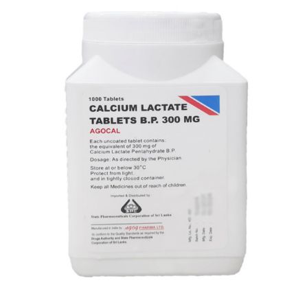 Picture of CALCIUM LACTATE 300MG TAB (1000)