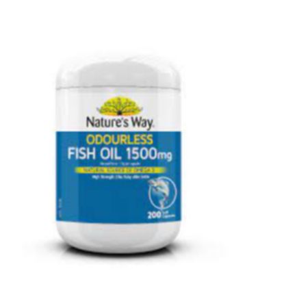 Picture of NATURES WAY ODOURLESS FISH OIL 1500MG 200S SOFT CAPSULES