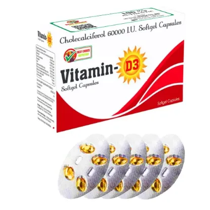 Picture of D-ONE 60000 10S TABLETS (VITAMIN D3 60000IU)