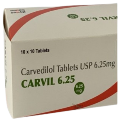 Picture of CARVIL 6.25MG TAB (100)