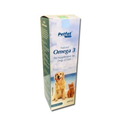 Picture of PETFAT LIQUID 200ML (NATURAL OMEGA 3 PET SUPPLEMENT FOR DOGS)